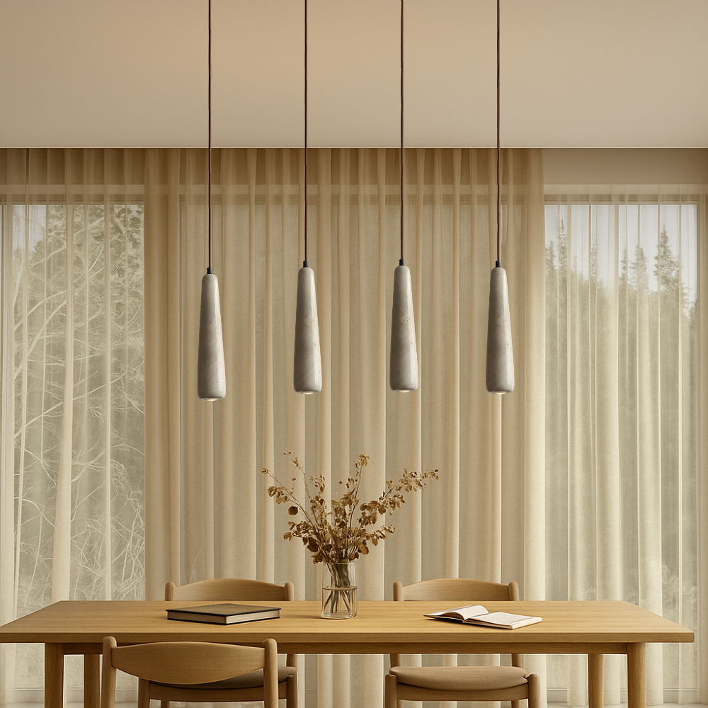 Moderne hanglamp in de vorm van een potlood