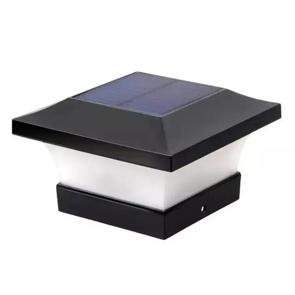 Zewnętrzna solarna lampa słupkowa z podświetlaną obudową