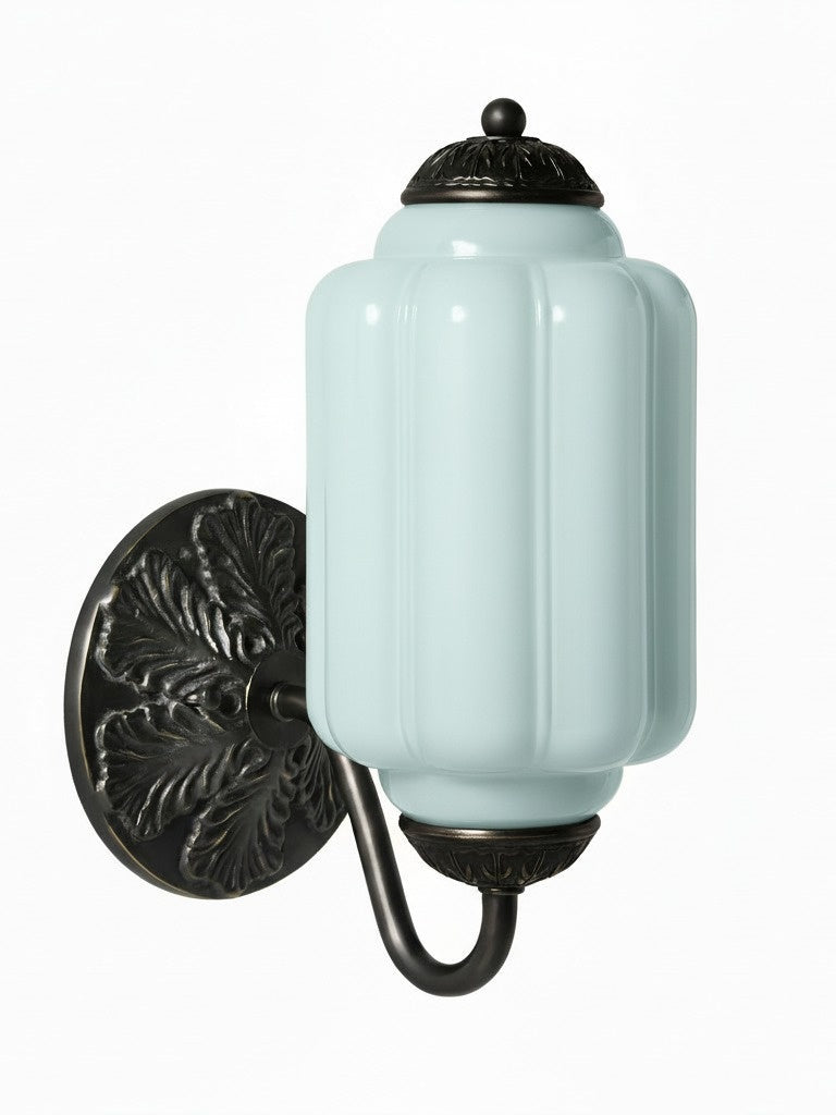 Klasyczna szklana lampa ścienna w kształcie dyni