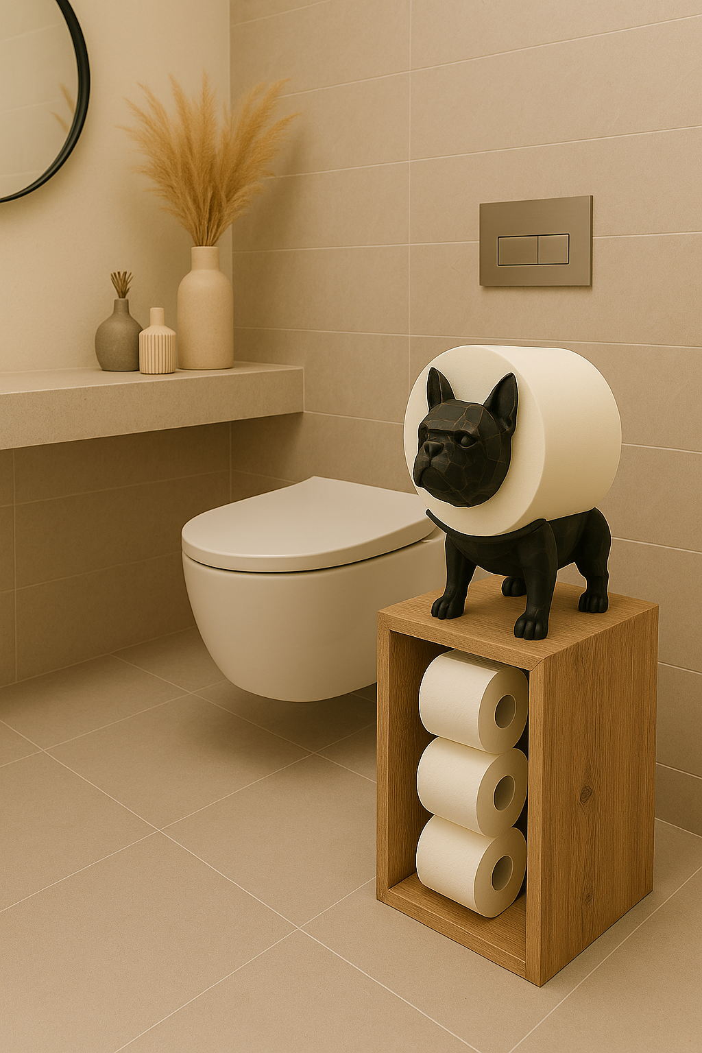 Stojący uchwyt na rolkę papieru toaletowego w kształcie zwierzęcia