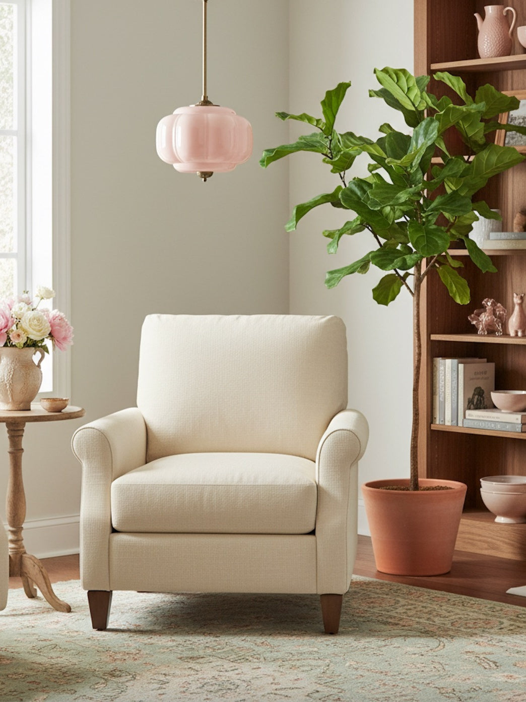 Lampa wisząca w kształcie dyni w stylu vintage, półpłaska, szklana