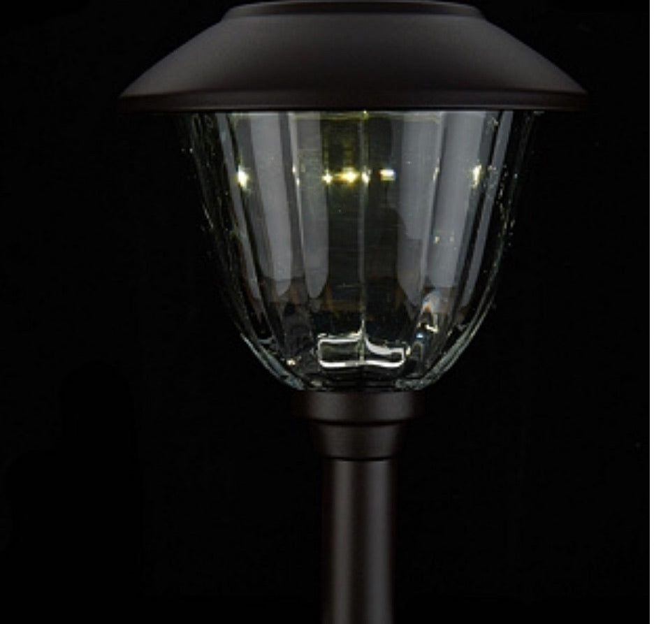 Ensemble solaire de 8 lampes de jardin en acier inoxydable