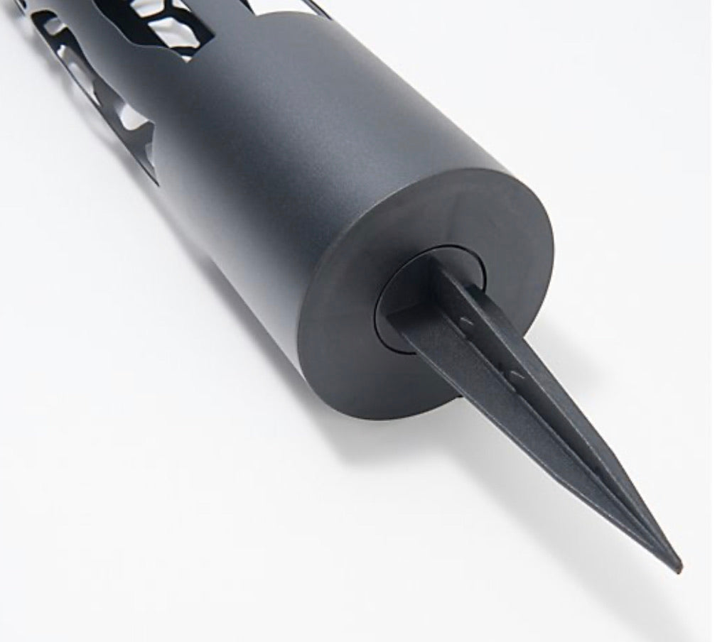 Ensemble solaire de 2 lampes de jardin pour allée en couleur brun