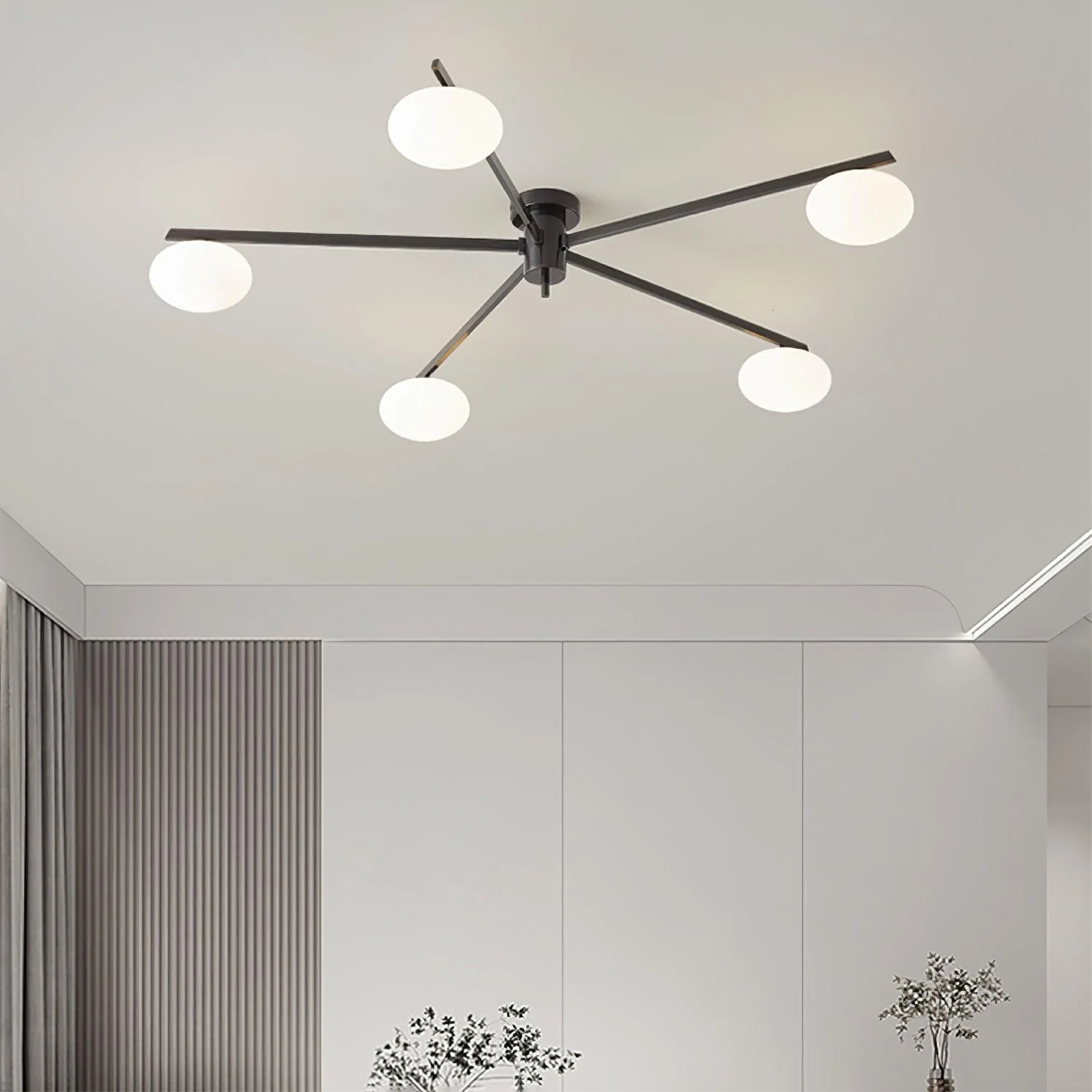 Lampe de plafond moderne à plusieurs bras