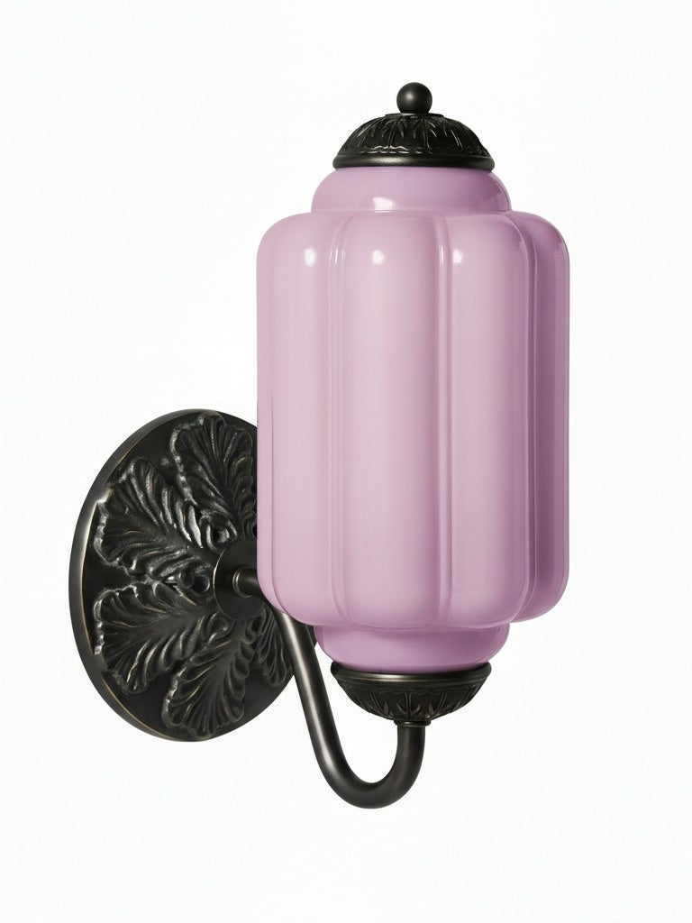 Klasyczna szklana lampa ścienna w kształcie dyni