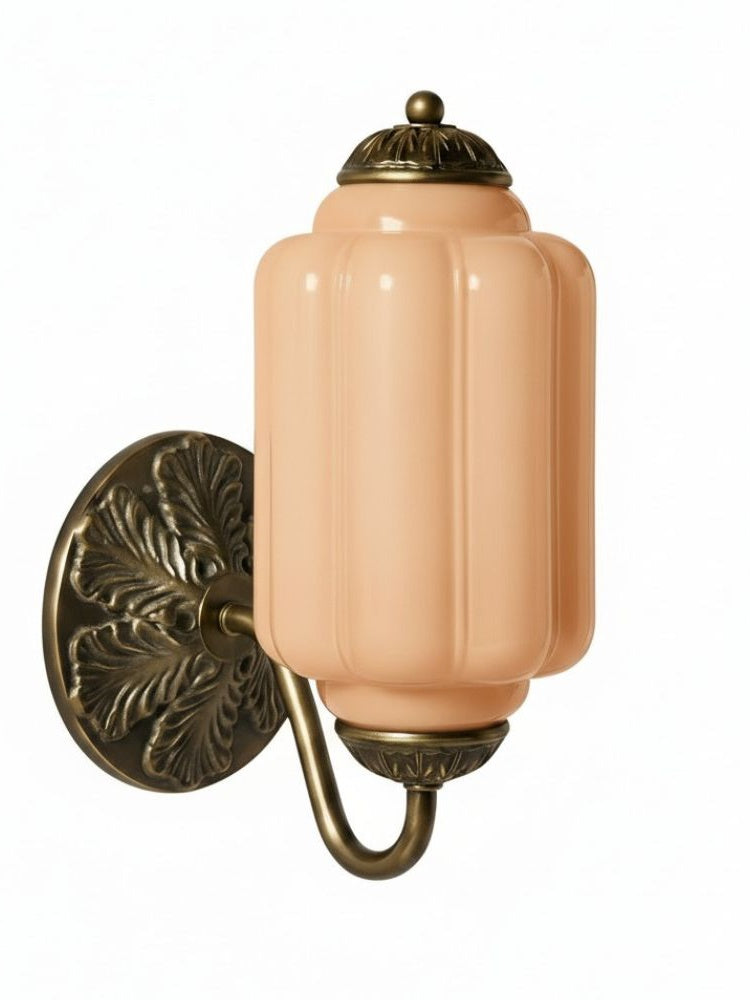 Klasyczna szklana lampa ścienna w kształcie dyni