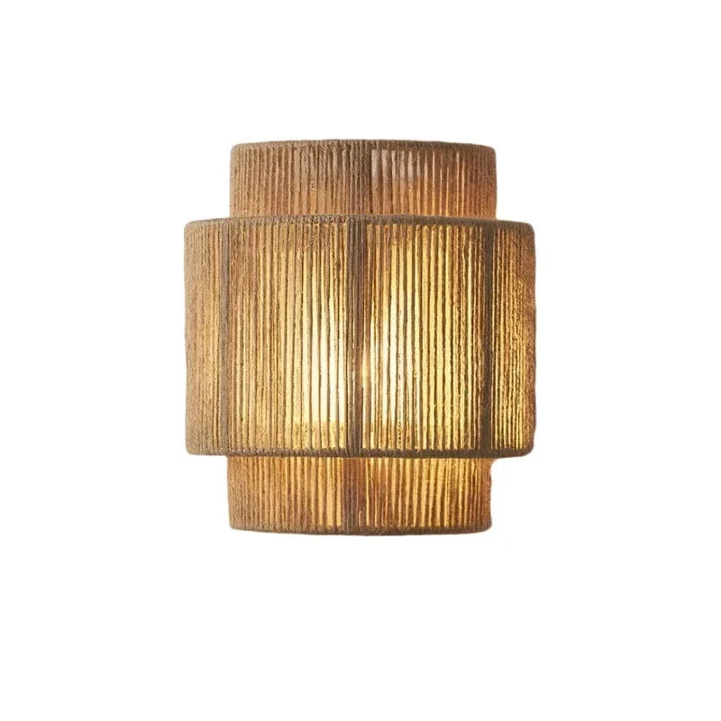 Lampe murale rustique en bambou