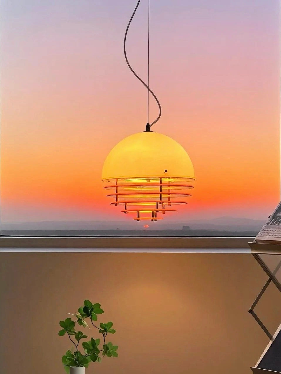 Moderne hanglamp Sunset met lamp in Bauhaus-stijl