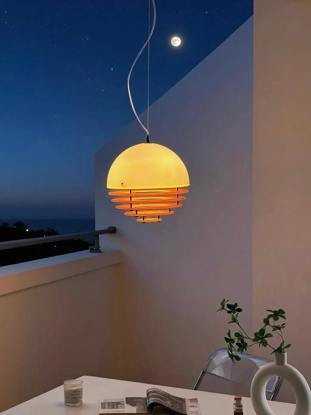 Moderne hanglamp Sunset met lamp in Bauhaus-stijl