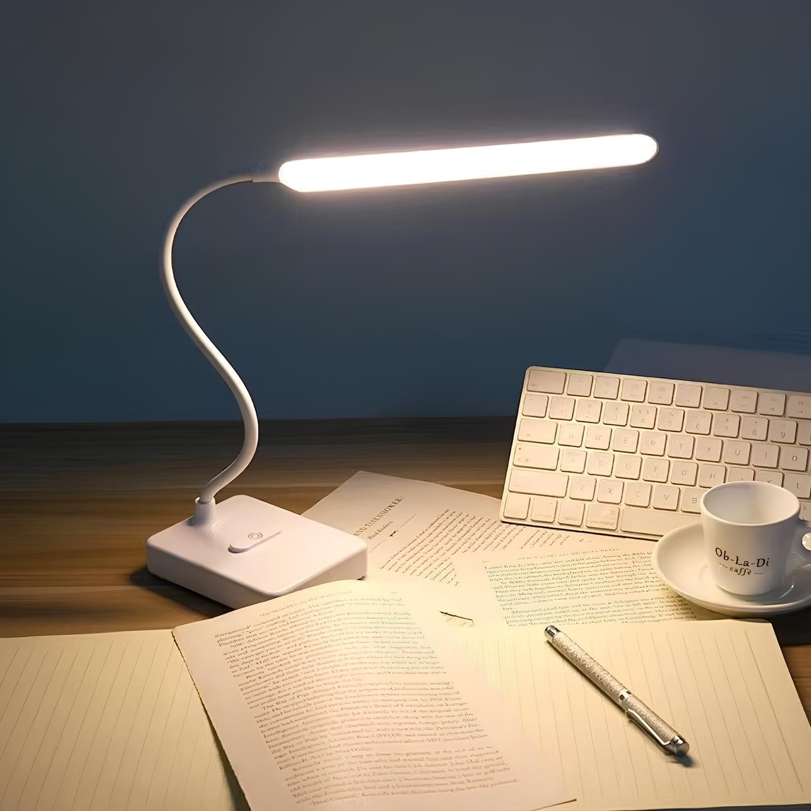 Lampe de bureau LED souple avec bras réglable