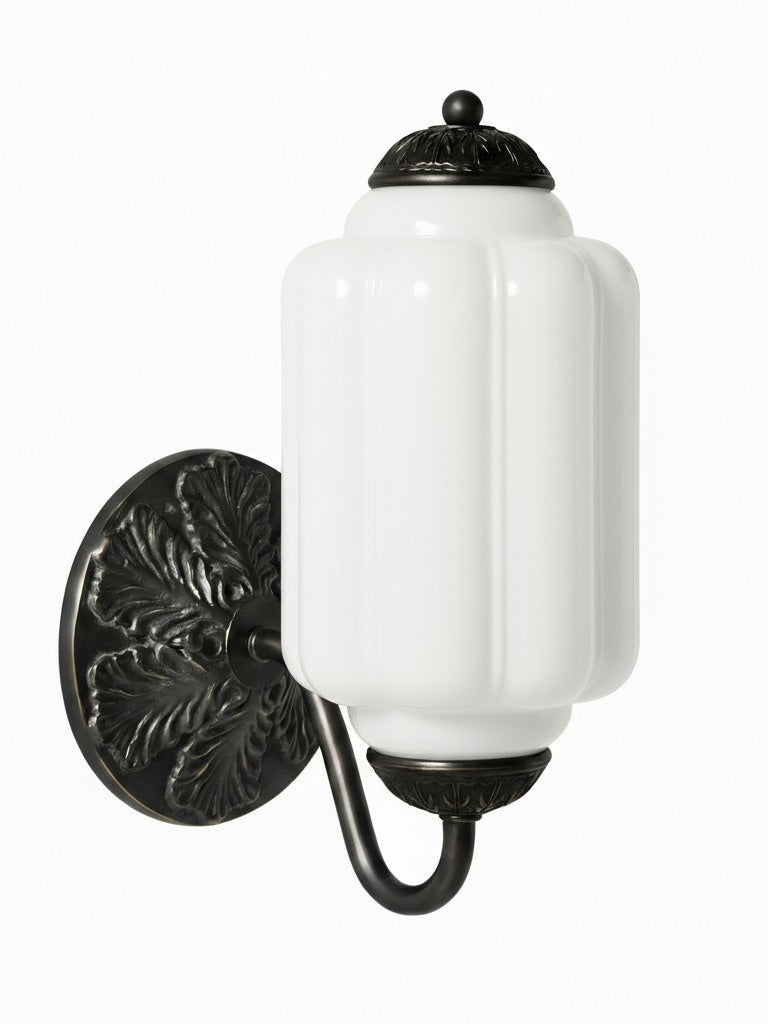 Klasyczna szklana lampa ścienna w kształcie dyni